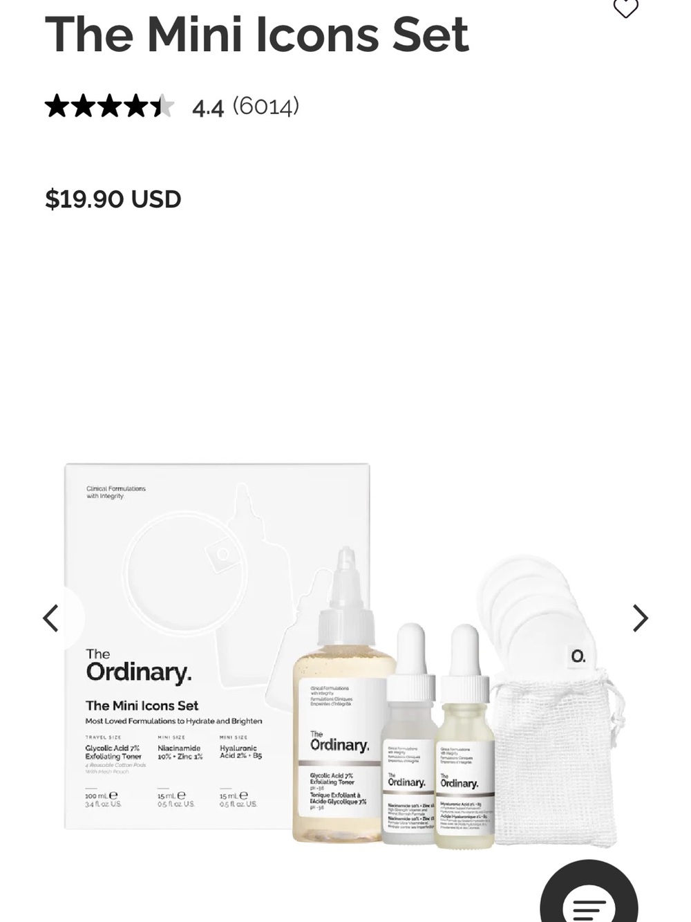 The Ordinary Skincare Mini Set — White